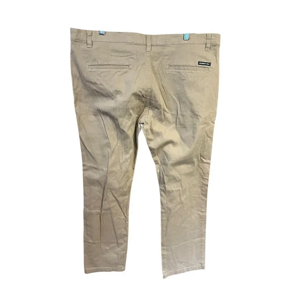 Members Only Men’s Pants Sz 38/32 Tan Stretch NWT